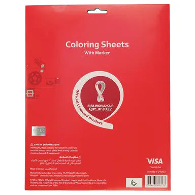 Fifa - World Cup Qatar 2022 Football Colouring Sheets w/ Markers
