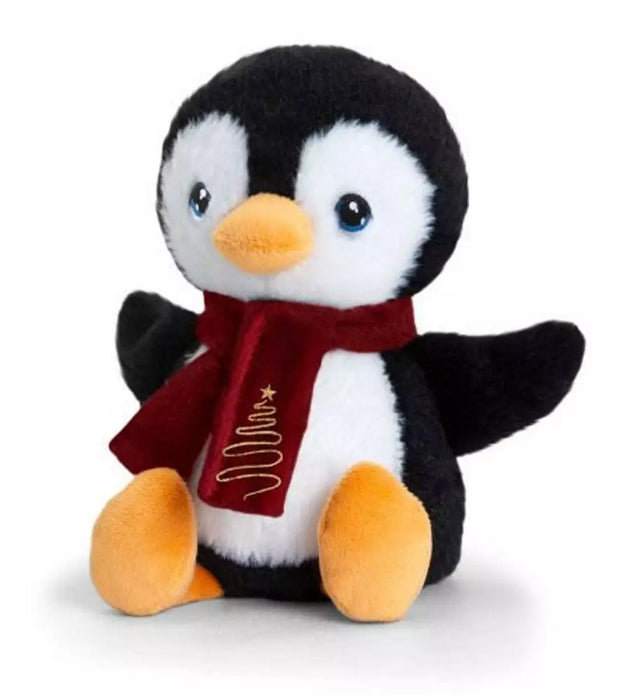 Keel Toys Christmas Beanie Penguin with Scarf 100% Recycled Soft Huggable        4o mini