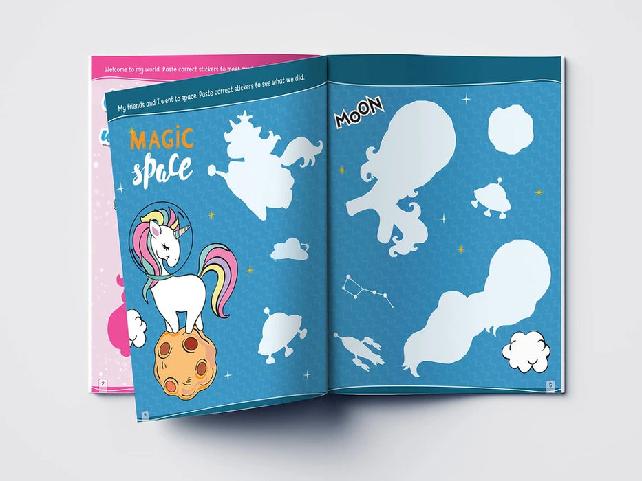 Unicorn world Fun Reusable Sticker Book