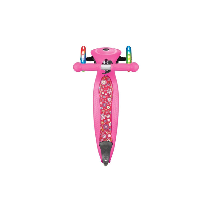 Globber - Primo Foldable Scooter Fantasy Lights - Neon Pink/Flowers