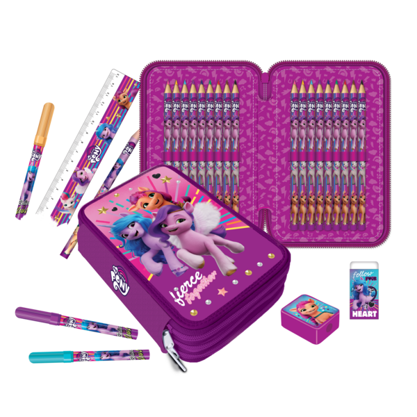 My Little Pony: The Movie - 3 Zippers Pencil Case