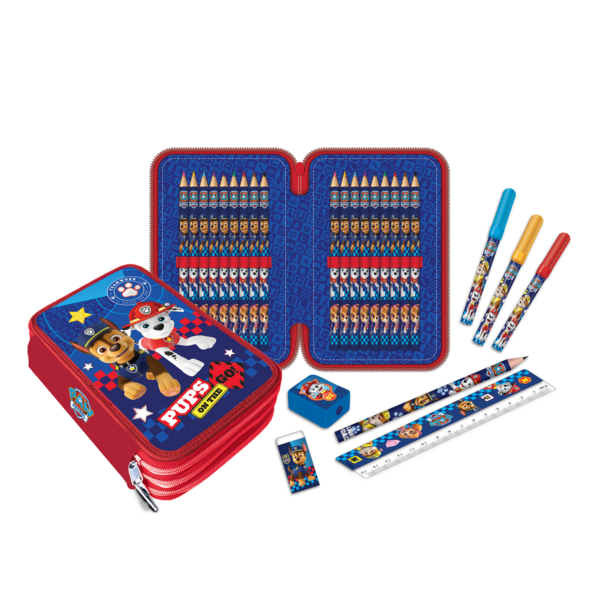 Paw Patrol - 3 Zippers Pencil Case