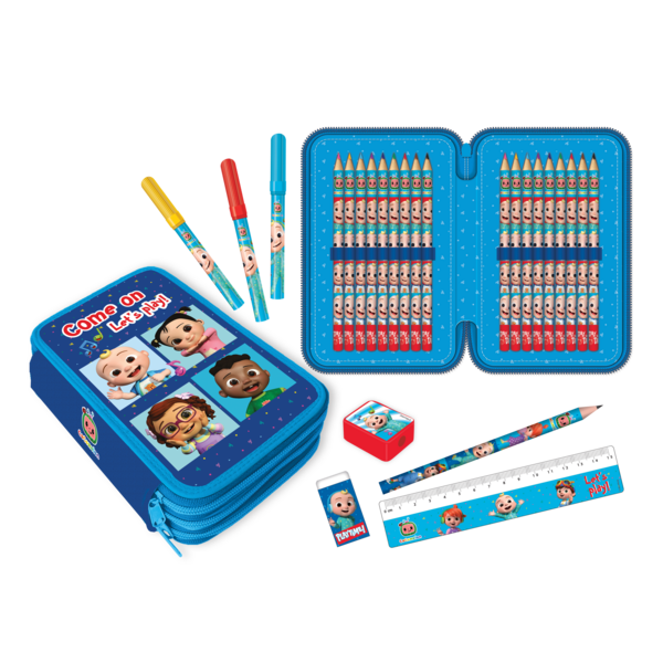 Cocomelon 3 Zippers Pencil Case