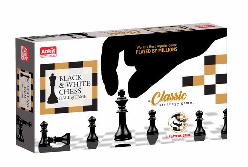 Ankit Toys Plastic Black and White Chess