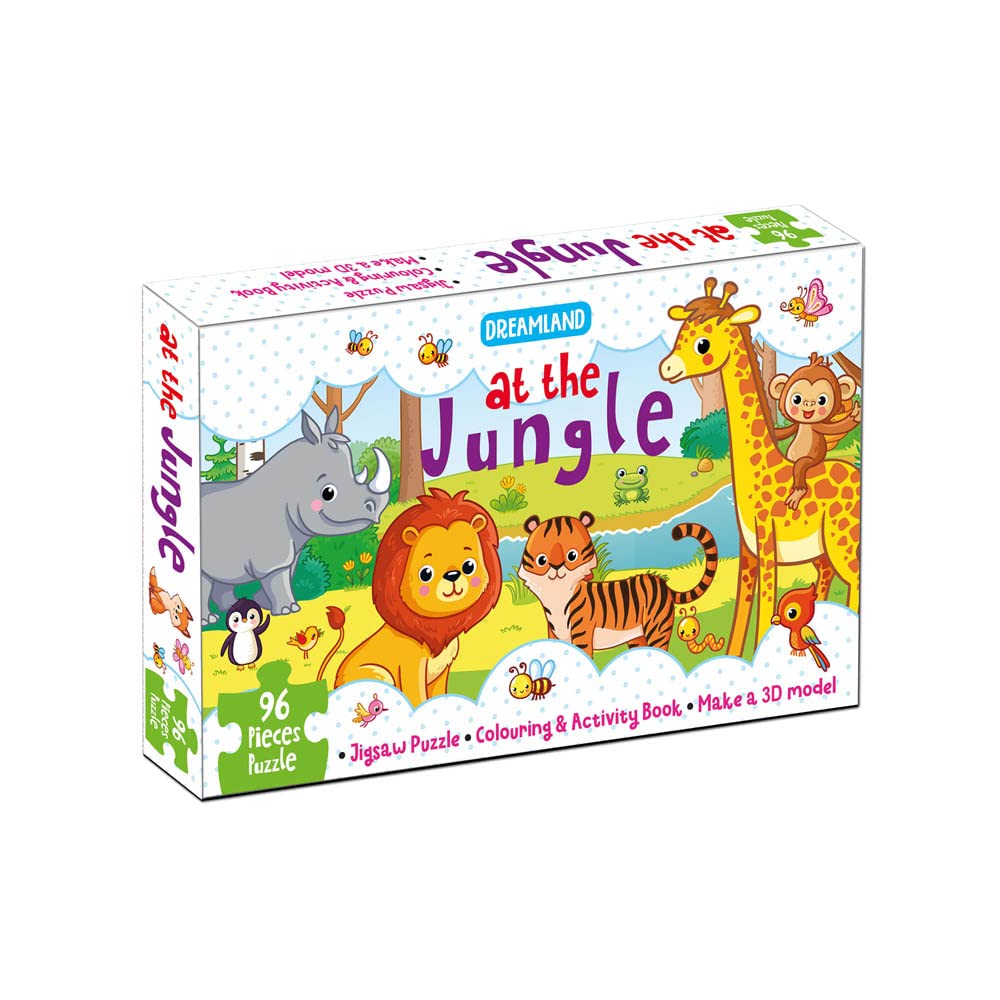 Dreamland at The Jungle Jigsaw Puzzle for Kids – 96 Pcs | with Colouring & Activity Book and 3D Model
