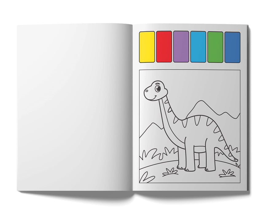 Dinosaurs: Pick & Paint Coloring Activity Book For Kids