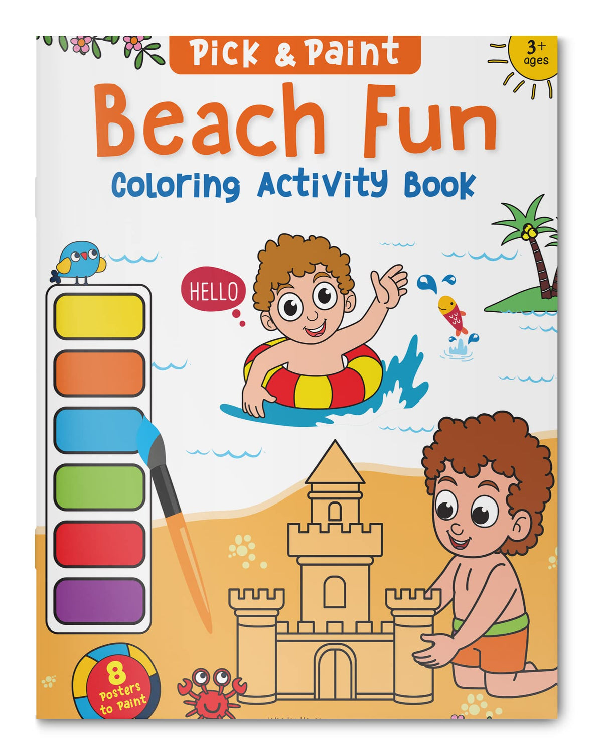 Pick and Paint Beach Fun Coloring Activity Book — Book Mart W.L.L