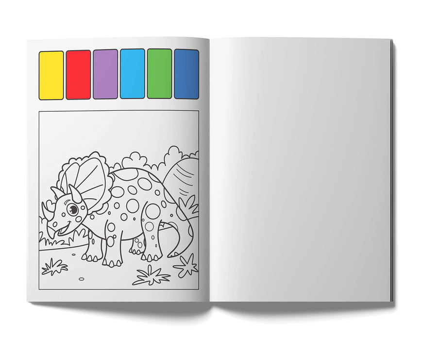Dinosaurs: Pick & Paint Coloring Activity Book For Kids
