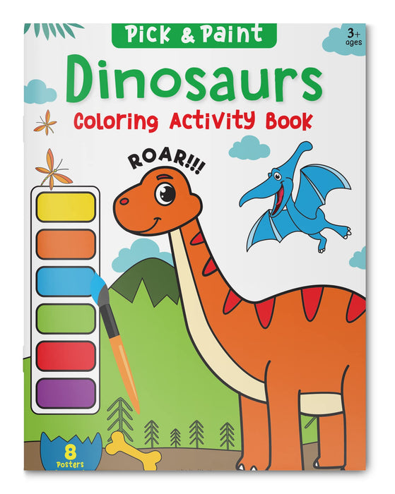Dinosaurs: Pick & Paint Coloring Activity Book For Kids