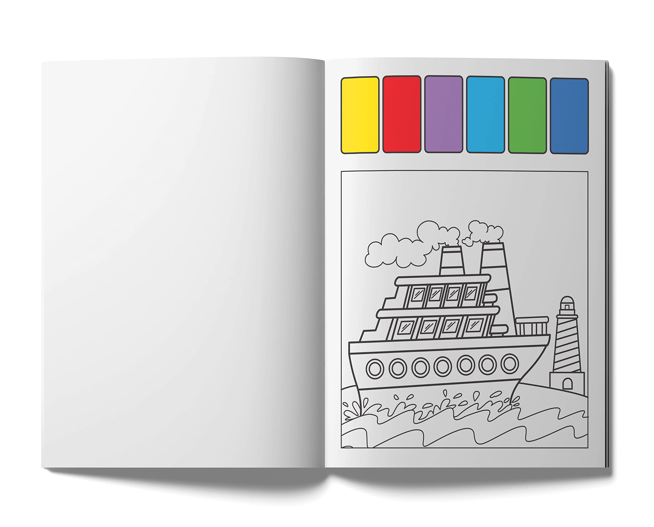 Vehicles: Pick & Paint Coloring Activity Book For Kids