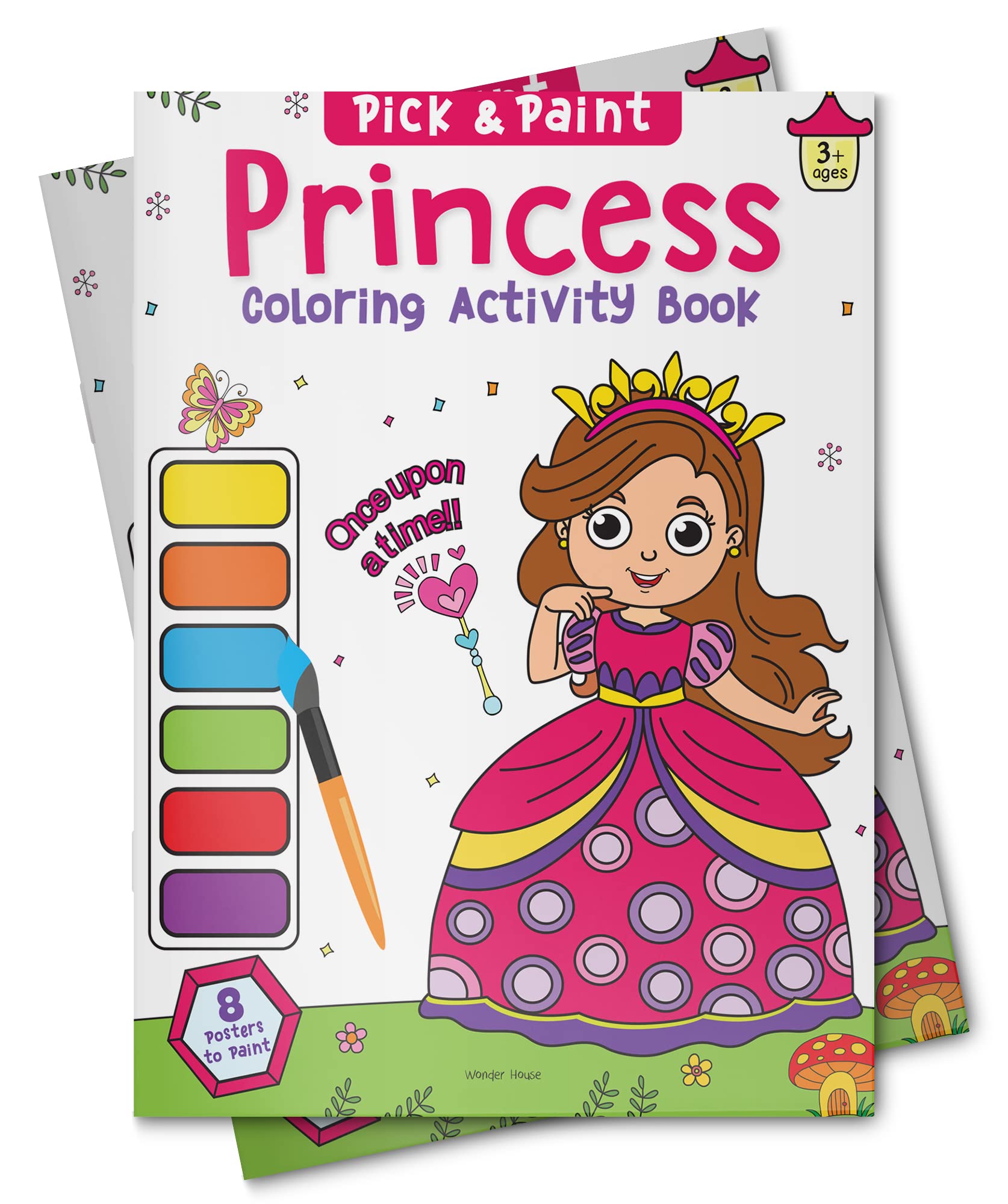 Princess: Pick & Paint Coloring Activity Book For Kids
