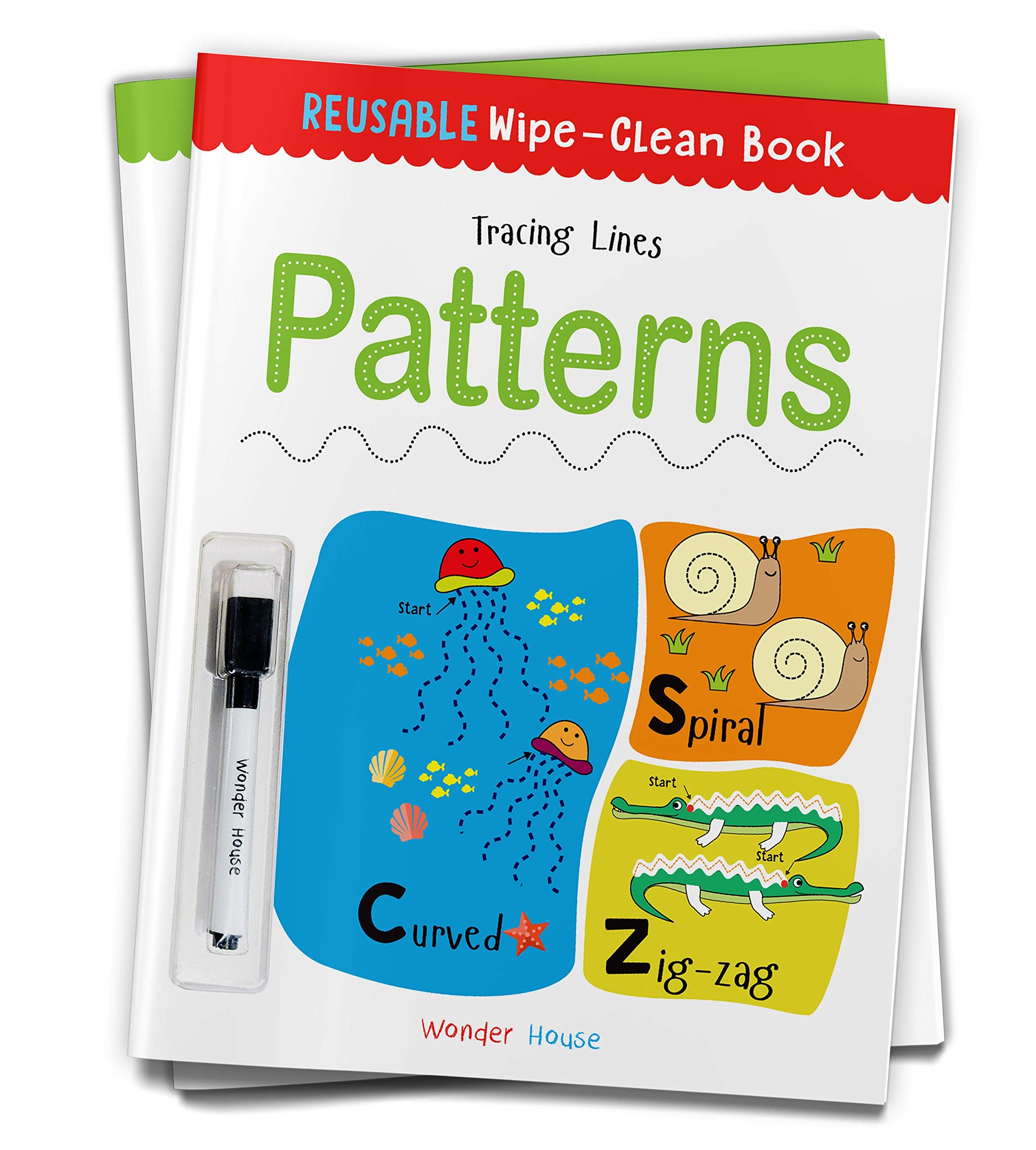 Patterns: Reusable Wipe And Clean Book Tracing Lines