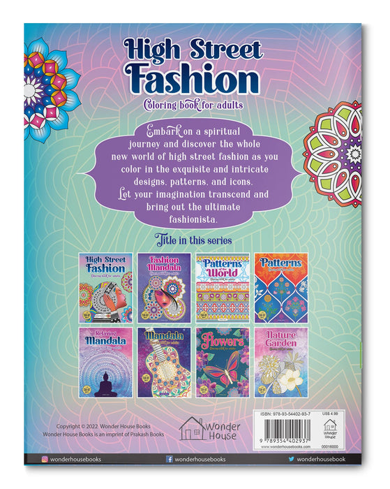 High Street Fashion Coloring book for adults