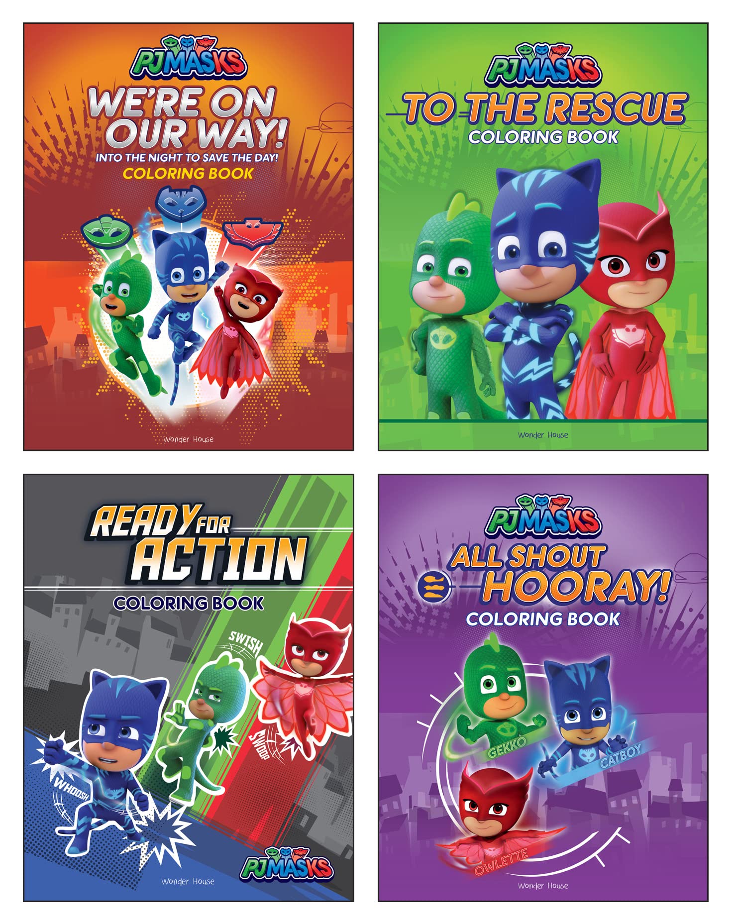 PJ Masks Coloring Books Super Pack (Set of 4 Books)