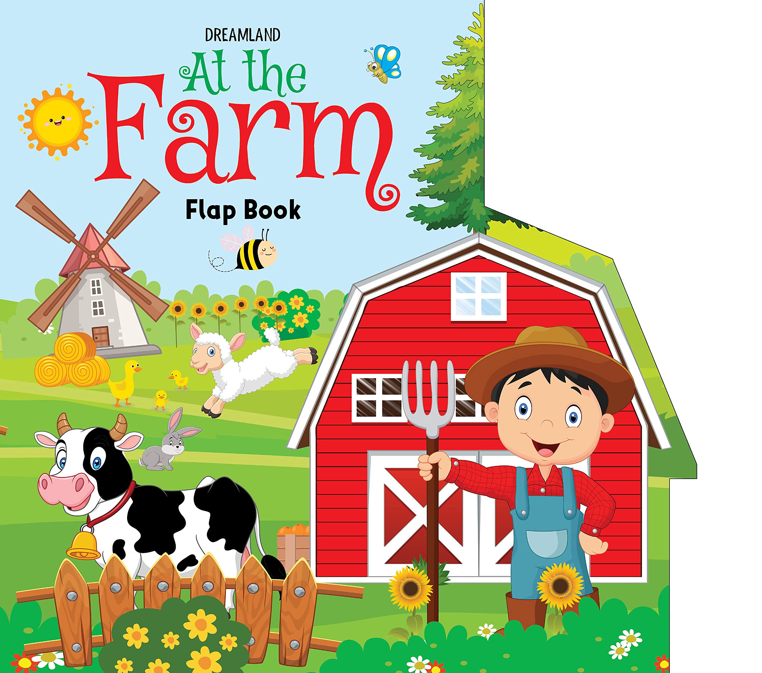 At the Farm - Lift The Flap Book with Bright and Colourful Pictures