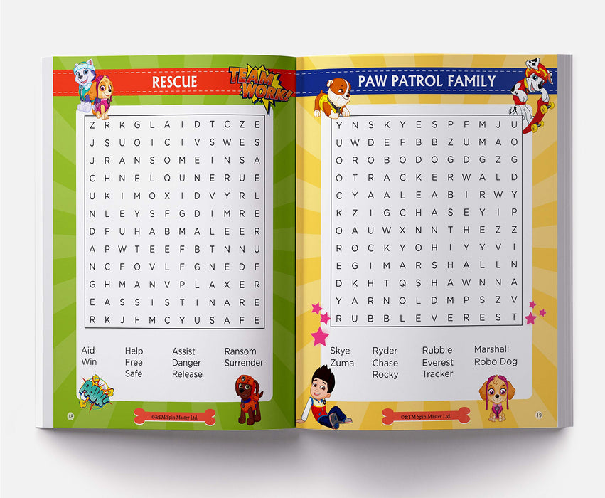 Paw Patrol Mission Paw Word Search Activity Book