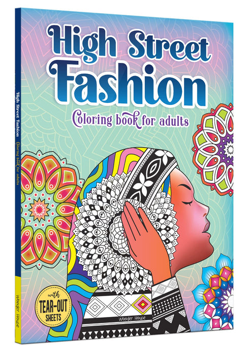 High Street Fashion Coloring book for adults