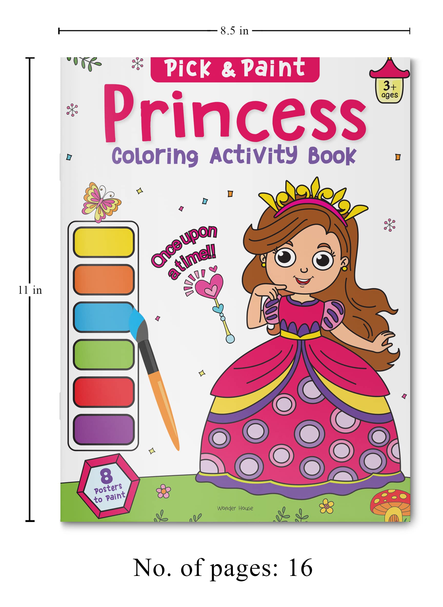 Princess: Pick & Paint Coloring Activity Book For Kids