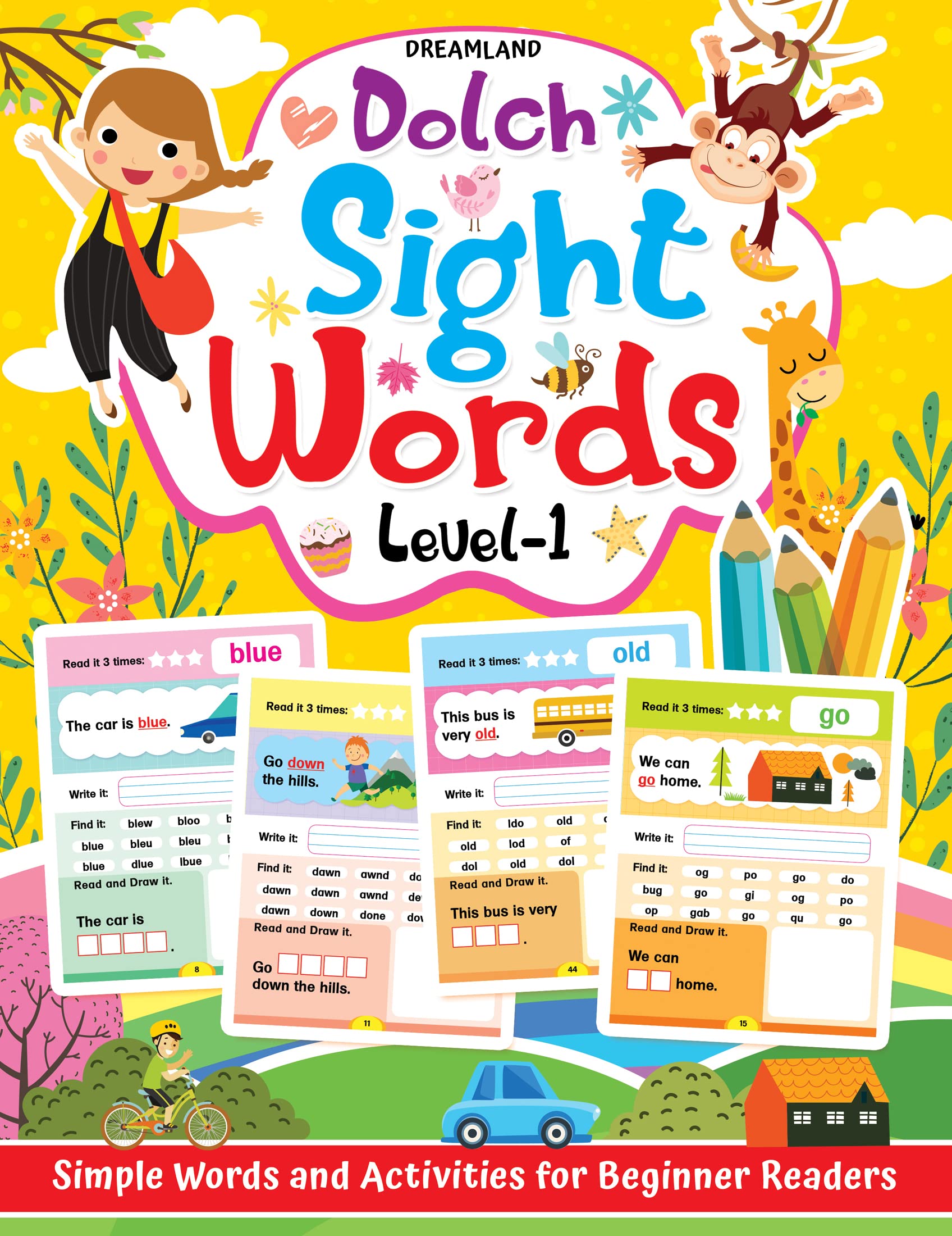 Dolch Sight Words Level 1 for Children Age 4 -8 Years