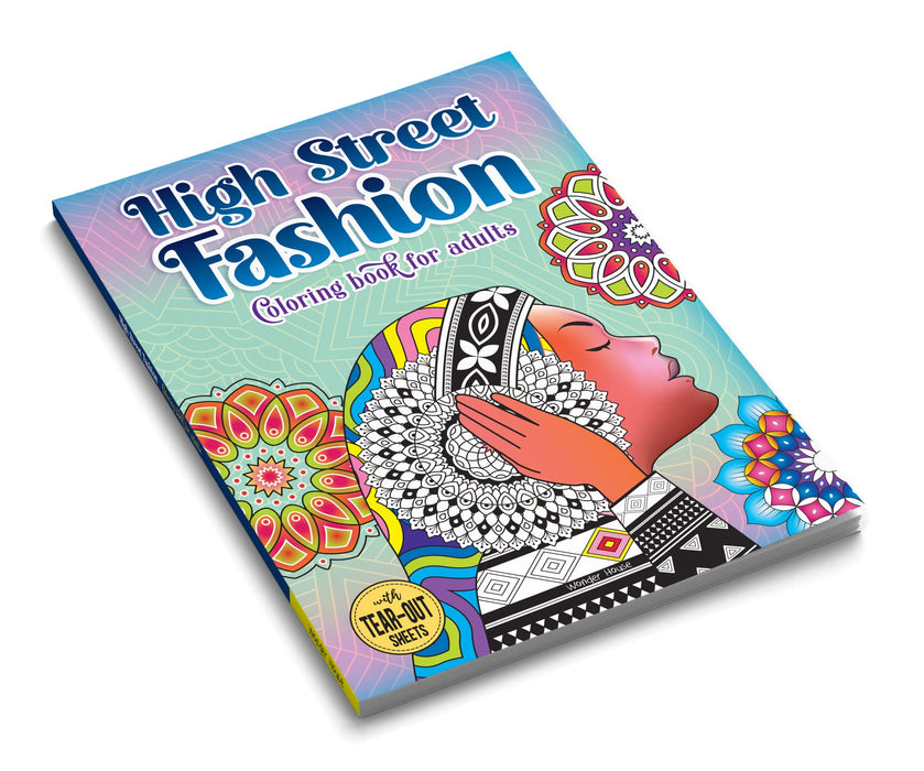 High Street Fashion Coloring book for adults