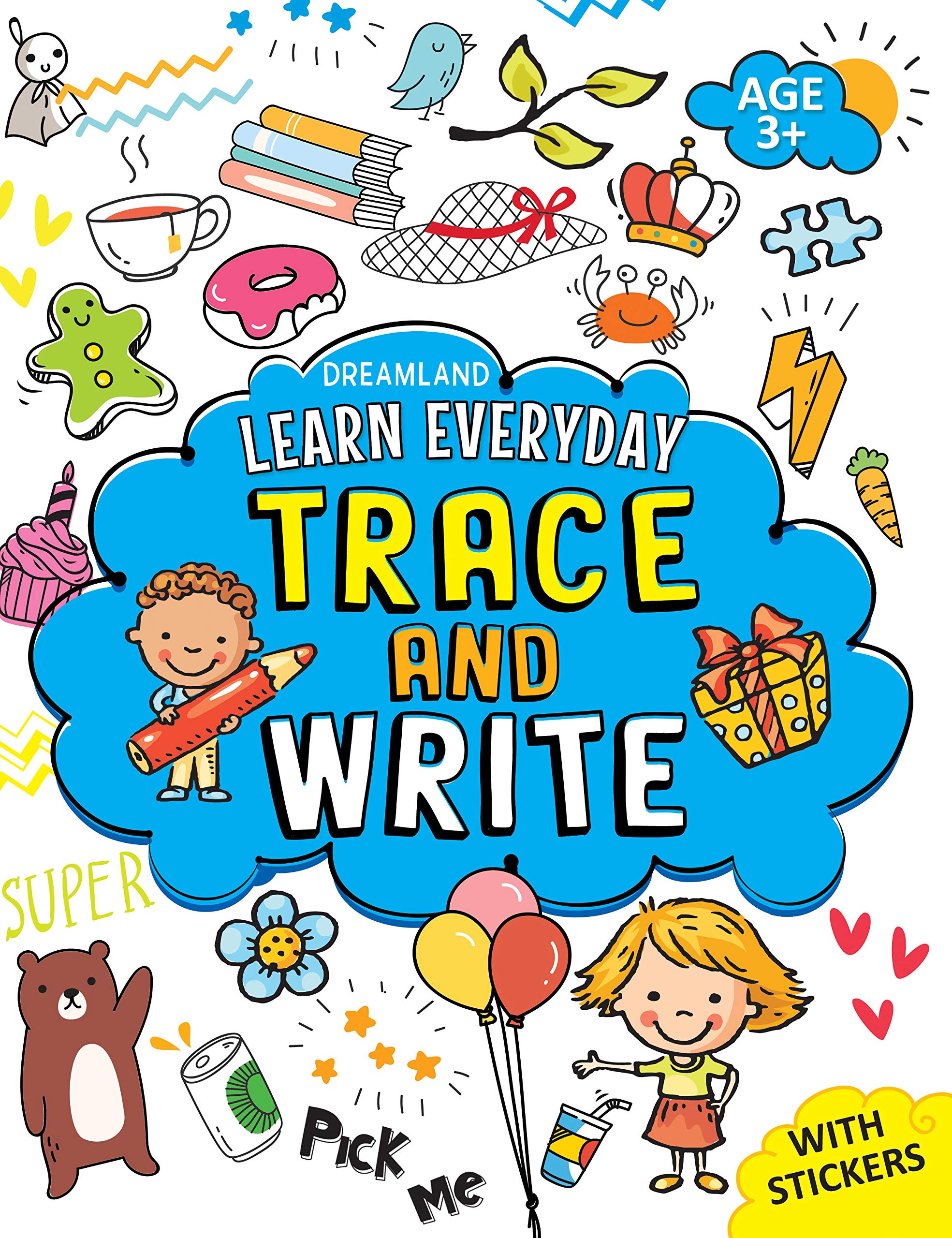 Trace and Write with Stickers - Learn Everyday Series For Children Paperback