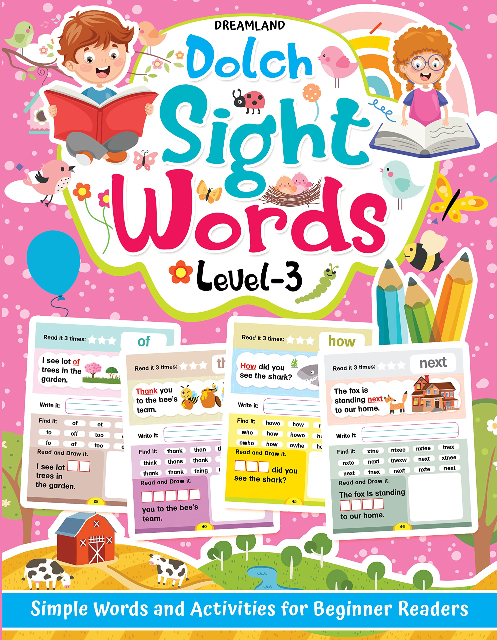 Dolch Sight Words Level 3 for Children Age 4 -8 Years