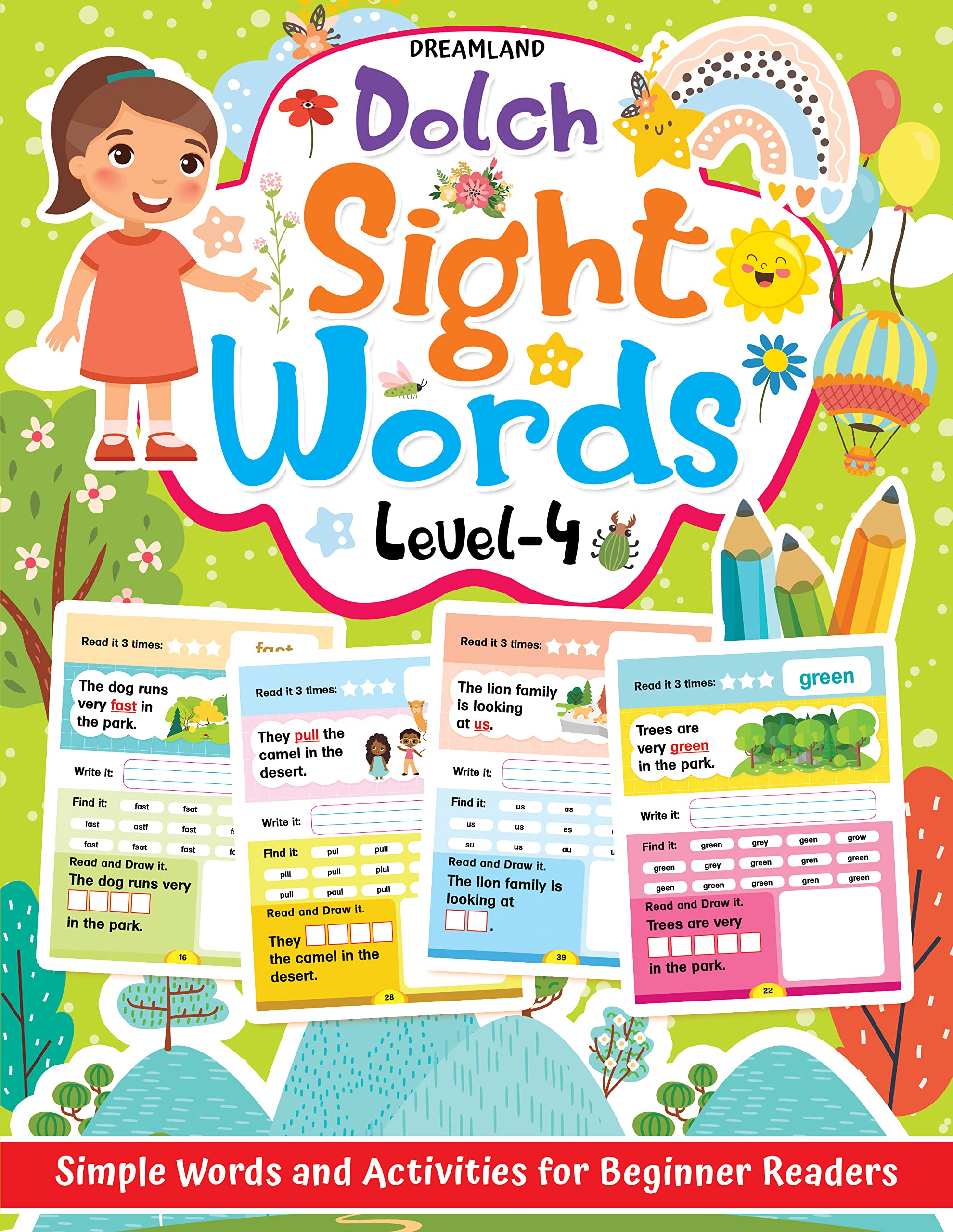 Dolch Sight Words Level 4 for Children Age 4 -8 Years