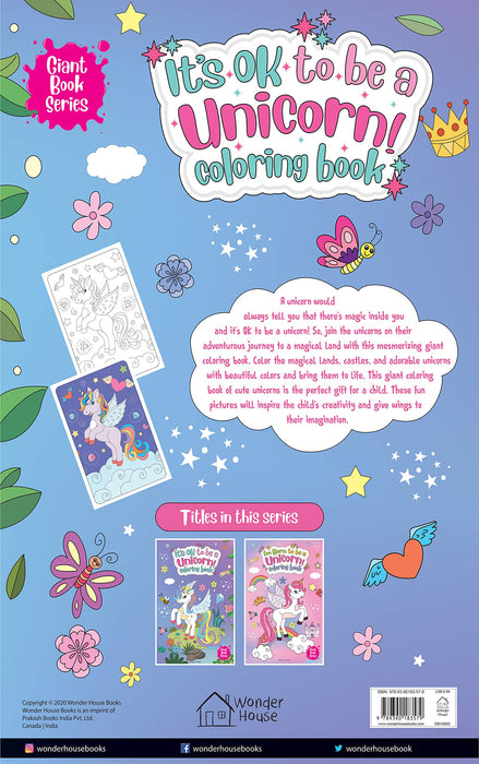 It's Ok To Be A Unicorn Coloring book - Giant book series