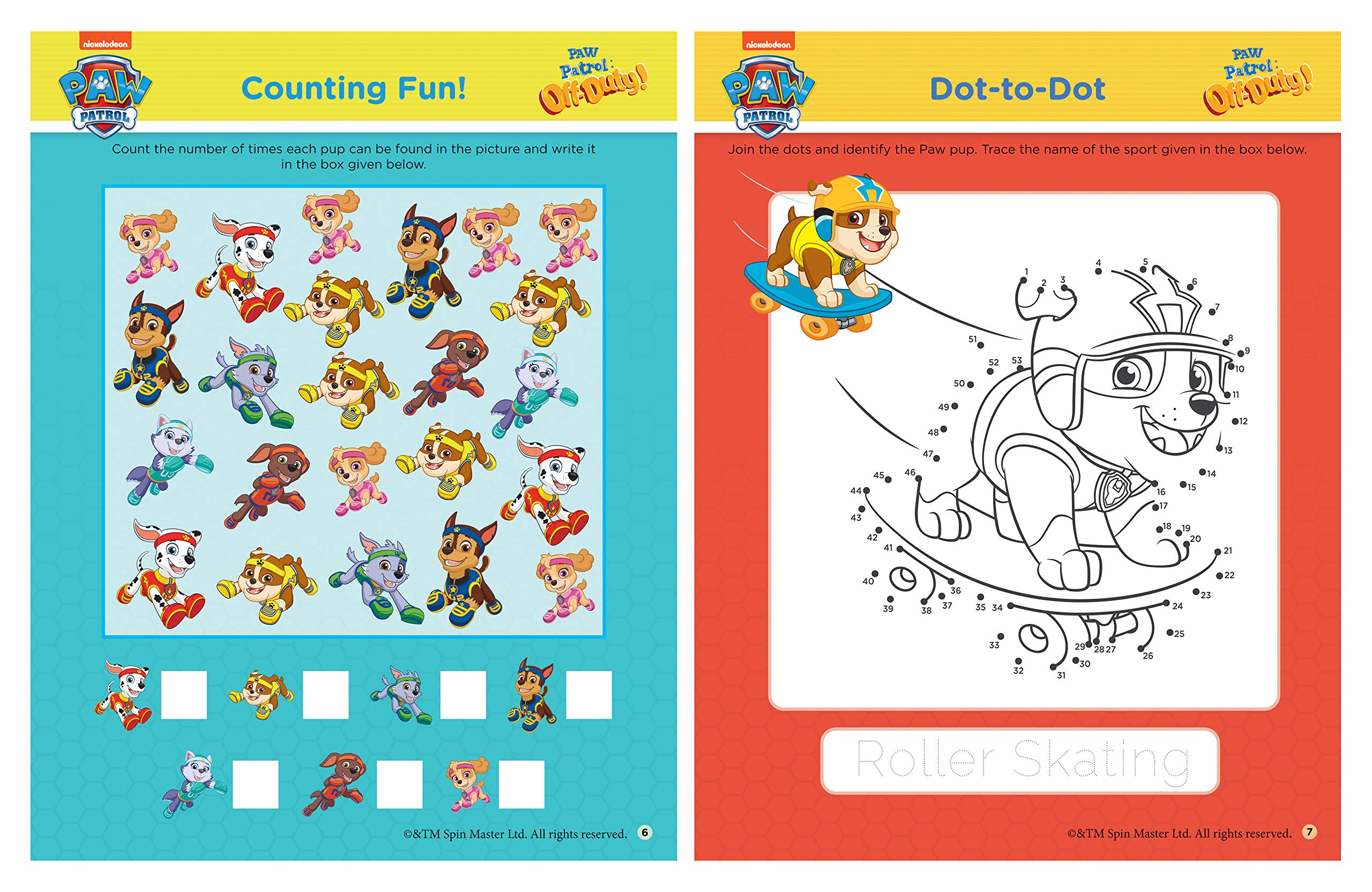 Nickelodeon Paw Patrol - Paw Patrol Off Duty! : Fun Learning Set – Book ...