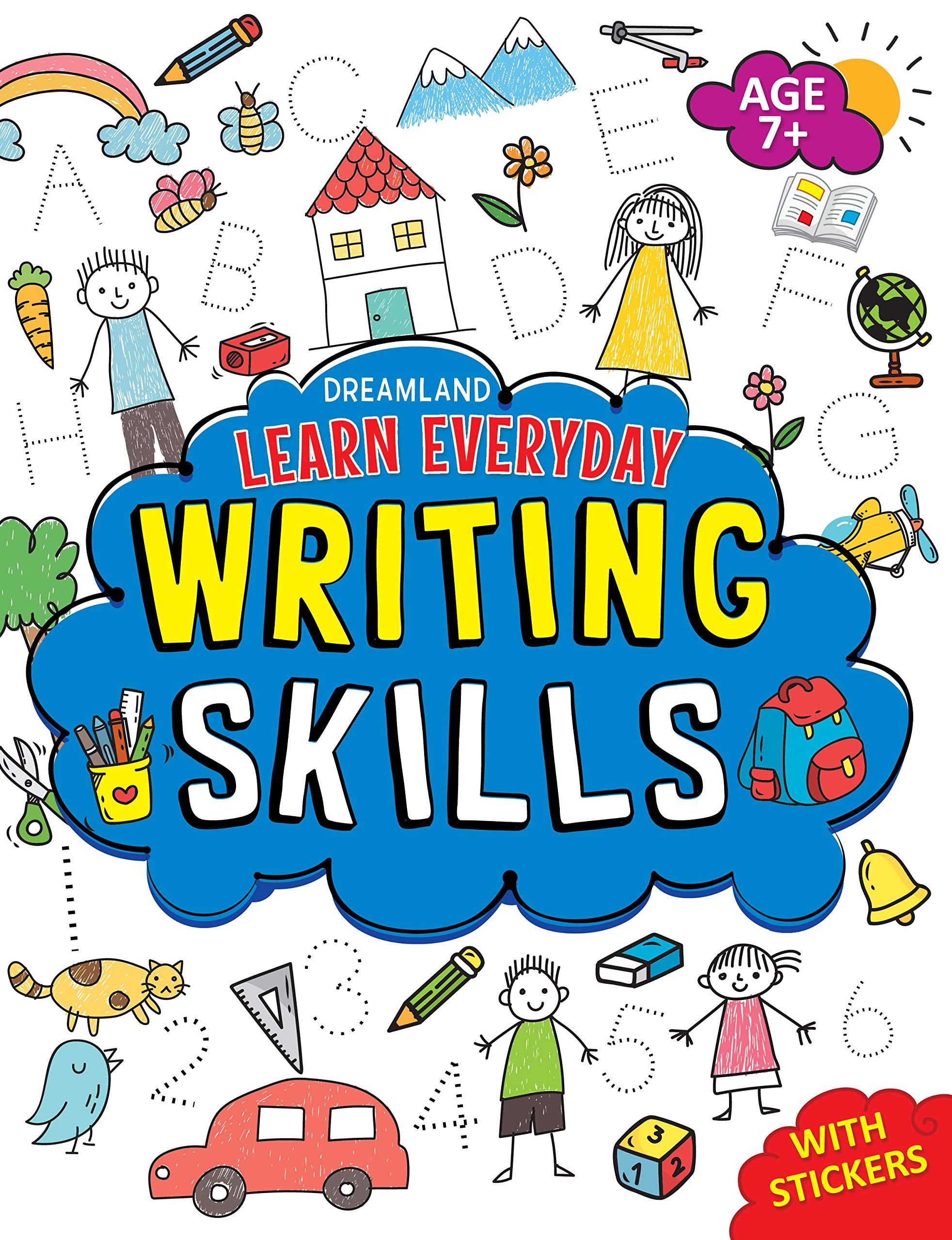 Writing Skills Activity Book Age 7+ with Stickers - Learn Everyday Series For Children Paperback
