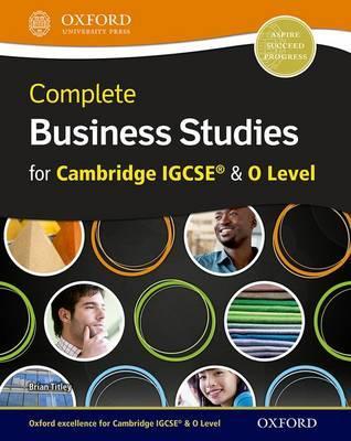 Complete Business Studies for Cambridge IGCSE® and O Level with CD-ROM