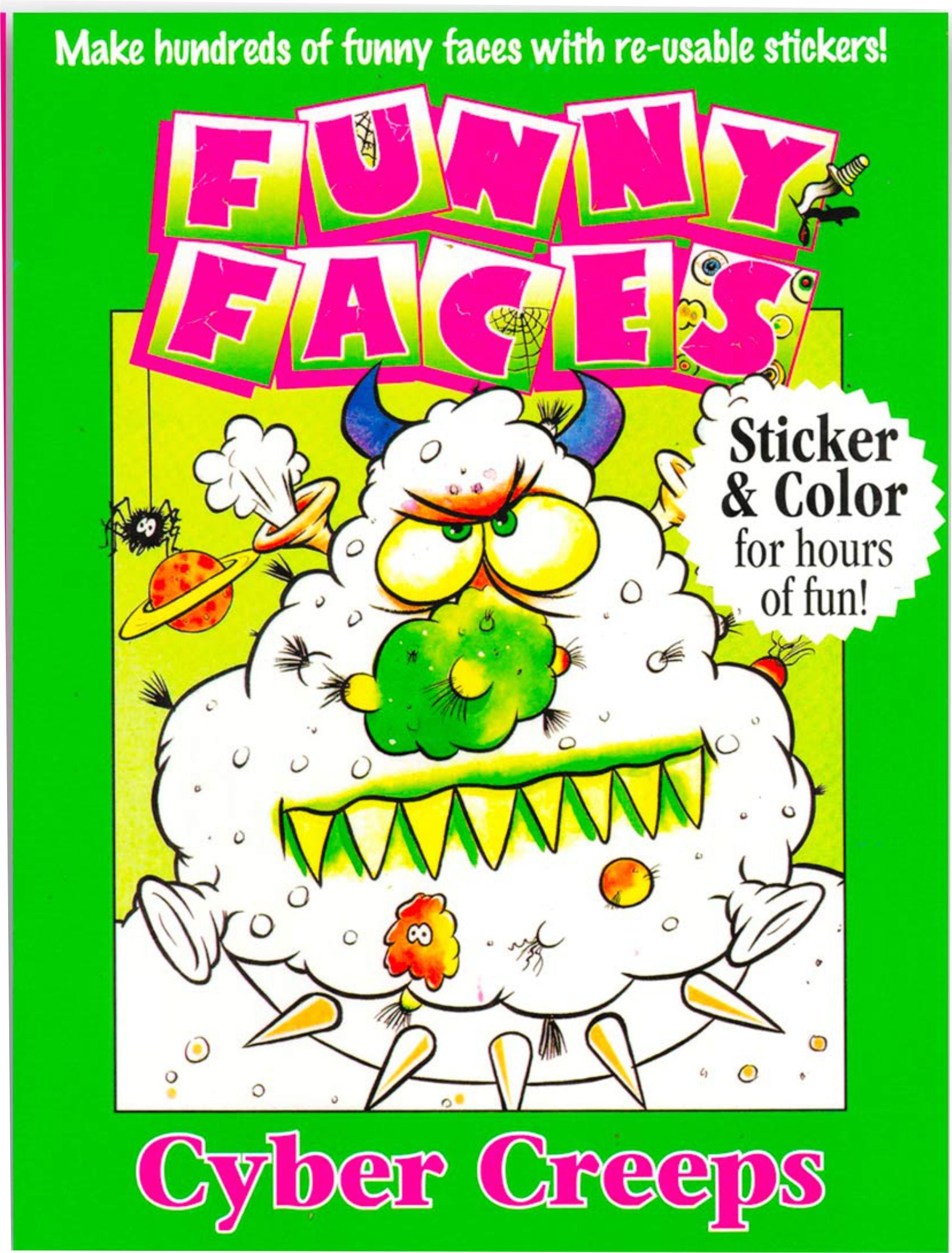 Funny Scary Monster Faces Make a Face Sticker Books