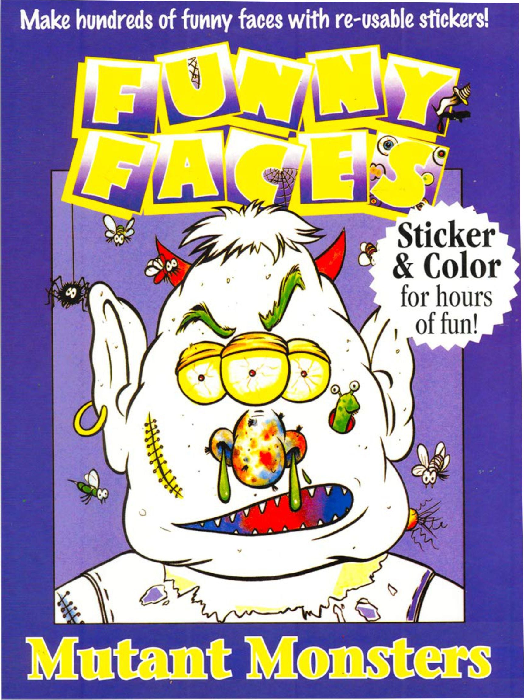 Funny Scary Monster Faces Make a Face Sticker Books