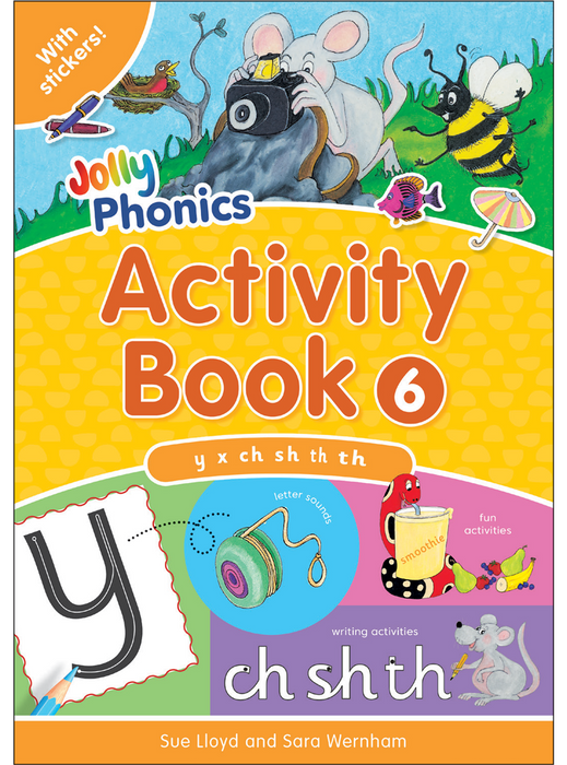 كتاب أنشطة Jolly Phonics 6 (y, x, ch, sh, th, th)