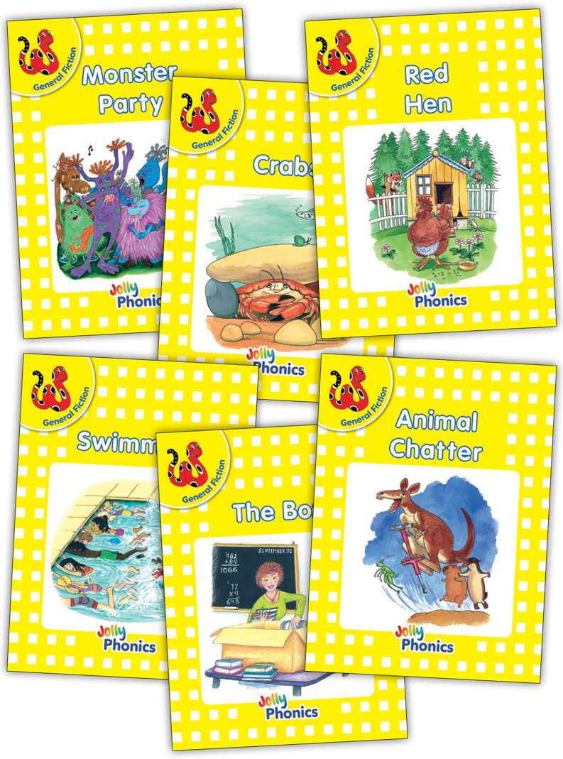 Jolly Phonics Readers, General Fiction, Yellow Level (pack of 6)