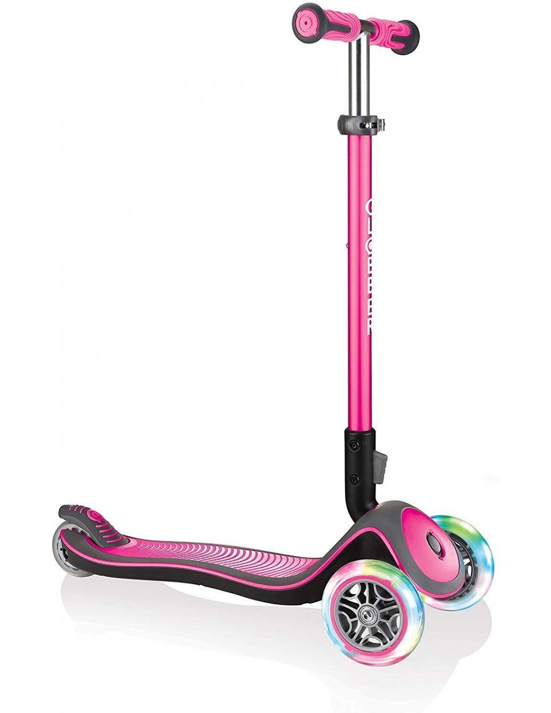 Globber Scooter Elite Flash Light Wheels - Deep Pink 444-410